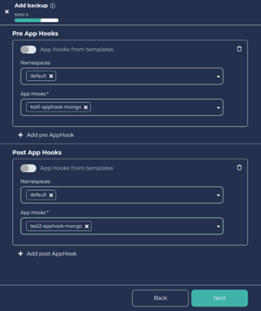 Pre and Post App Hooks for Mongodb backup